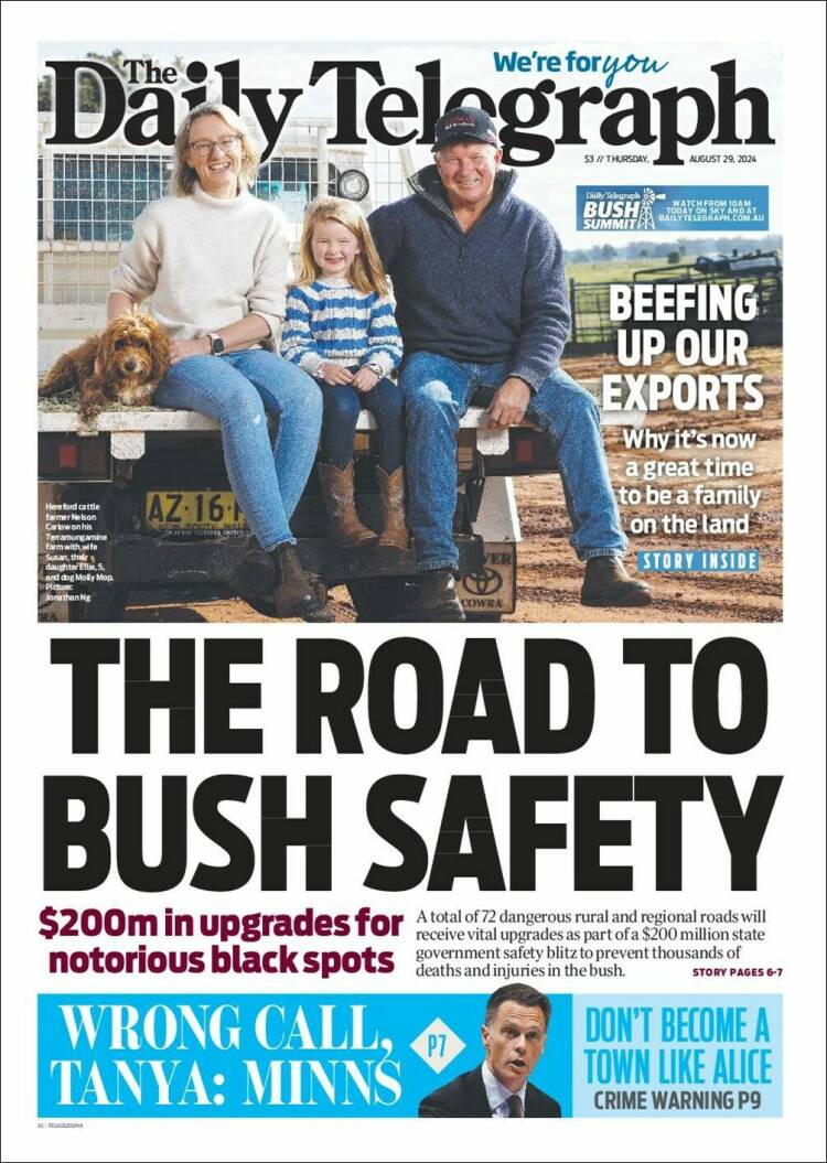 Portada de The Daily Telegraph (Australia)