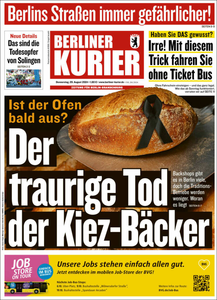 Portada de Berliner Kurier - Startseite BK (Alemania)