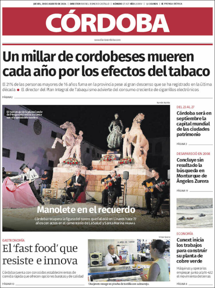 Portada de Diario de Córdoba (España)