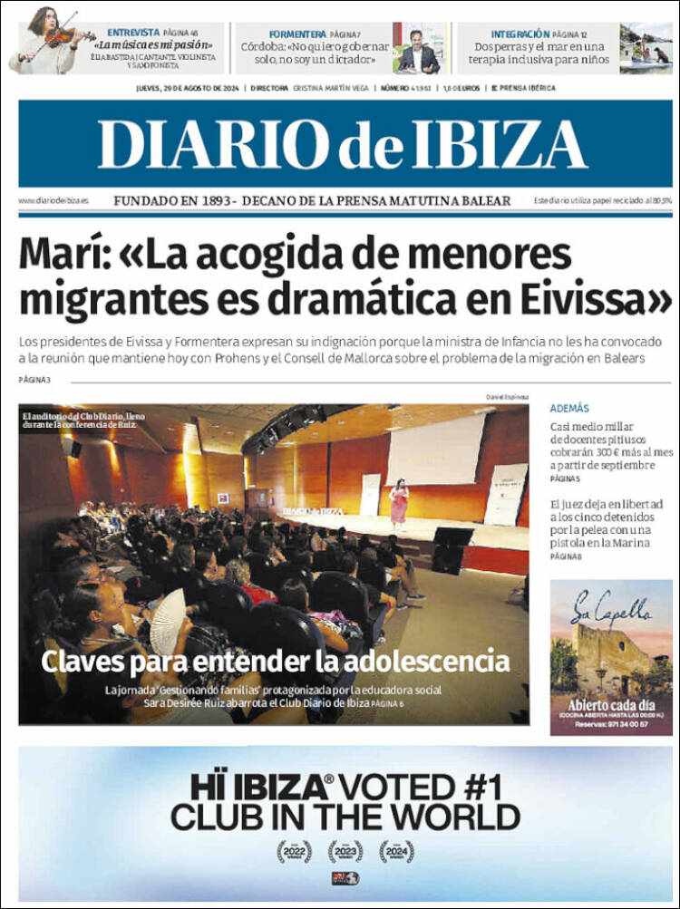 Portada de Diario de Ibiza (España)