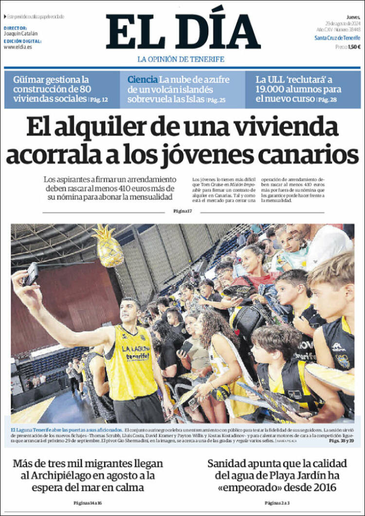 Portada de El Día (España)