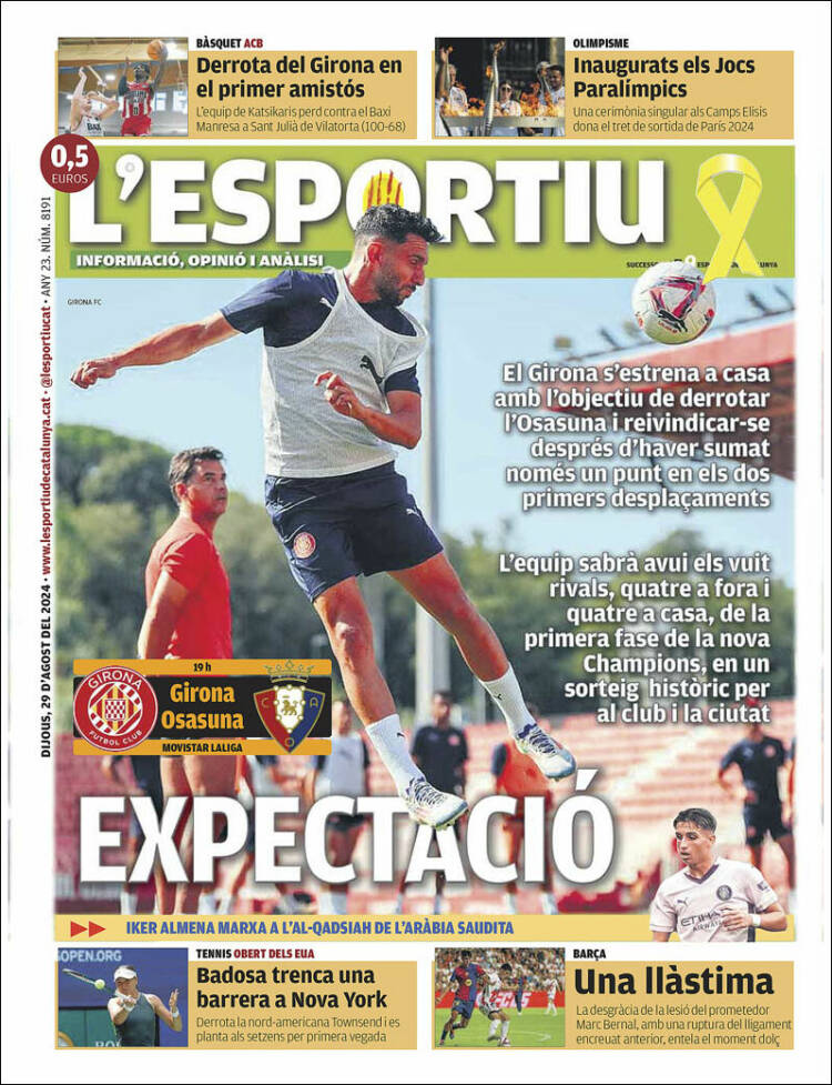Portada de L'Esportiu : Girona (España)