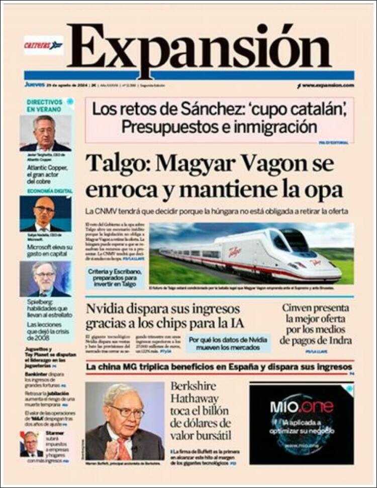 Portada de Expansión (Espa&ntilde;a)