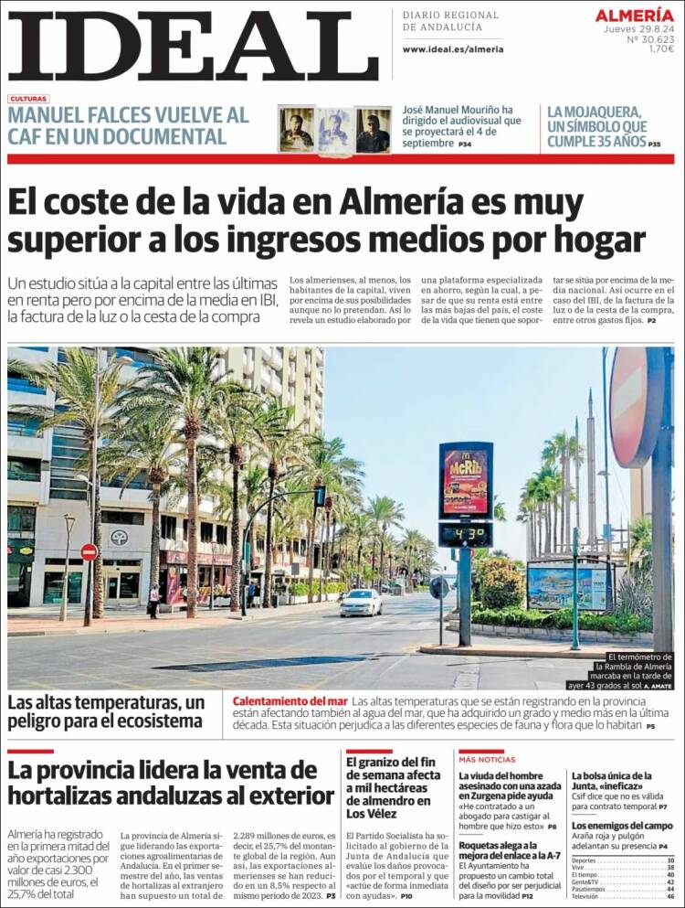 Portada de Ideal Almeria (España)