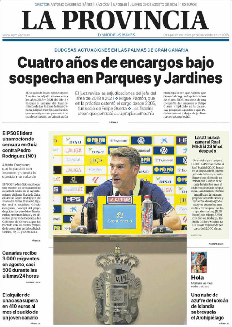 Portada de La Provincia (España)
