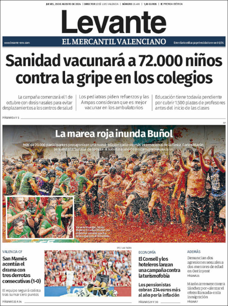 Portada de Levante (España)