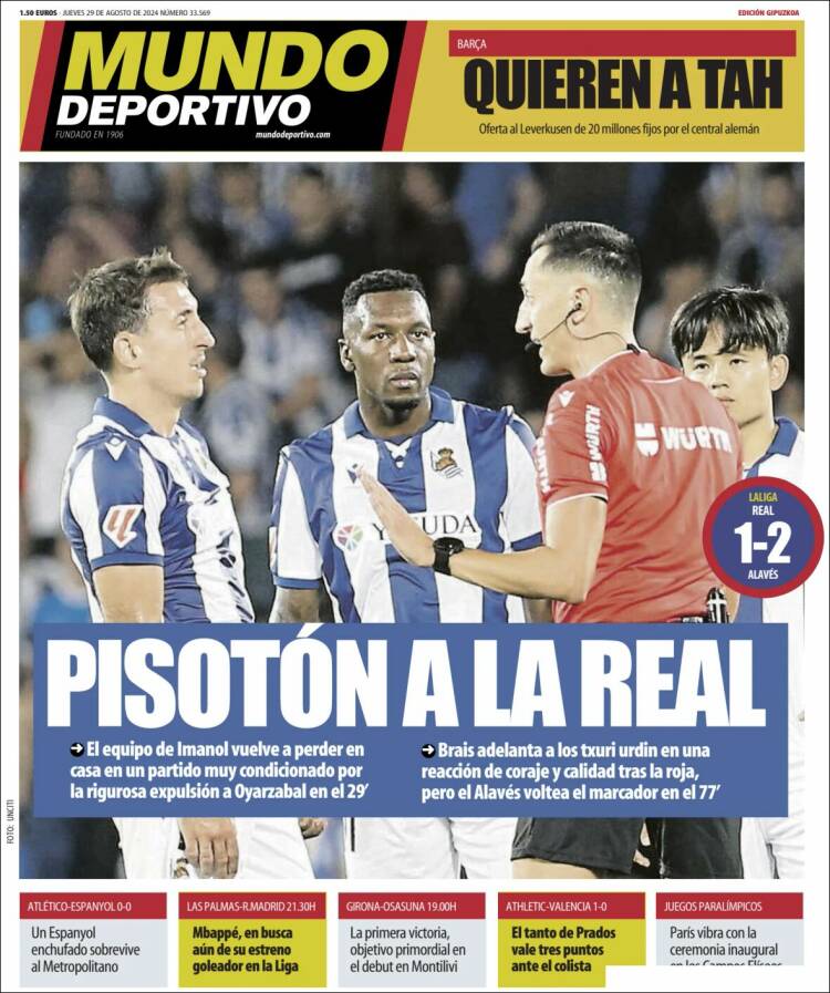 Portada de Mundo Deportivo Gipuzkoa (España)