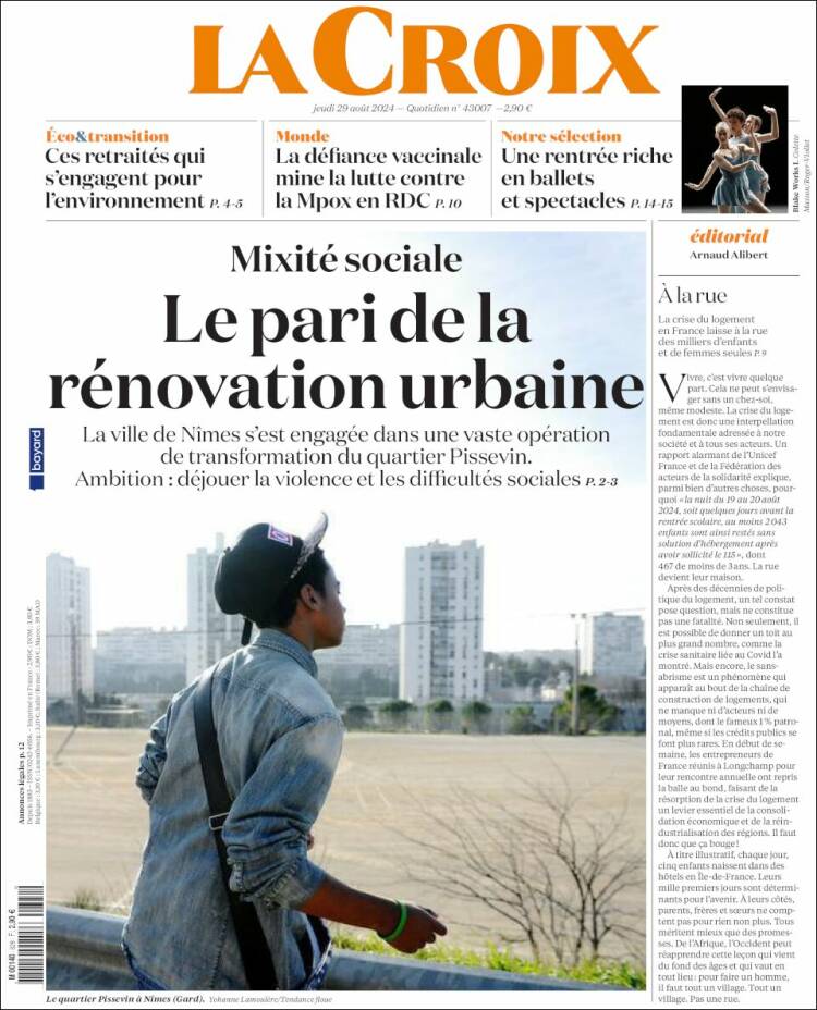 Portada de La Croix (Francia)