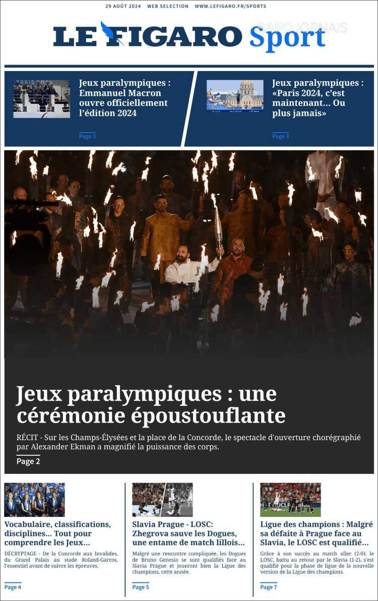 Portada de Le Figaro Sport (Francia)
