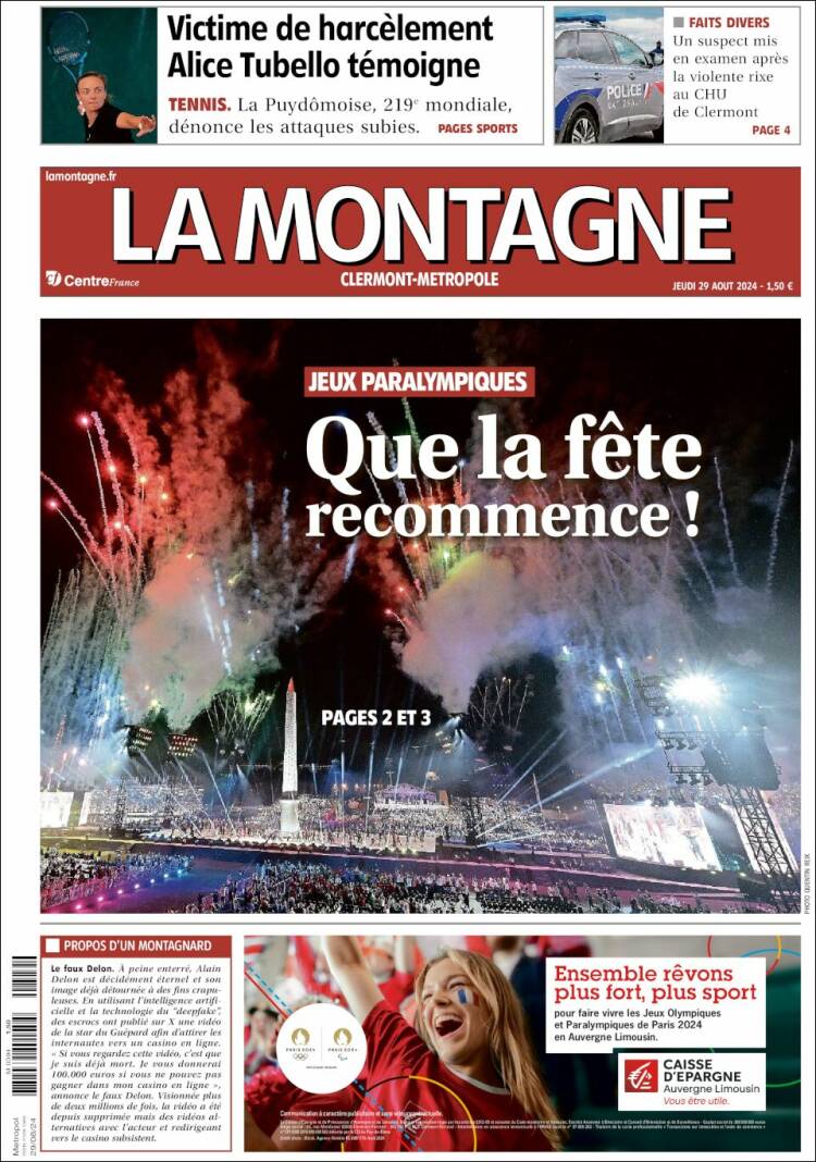 Portada de La Montagne (Francia)