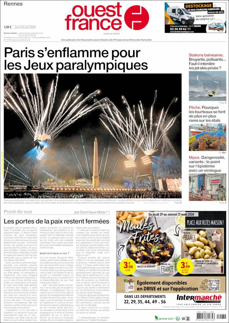 Portada de Ouest France (Francia)