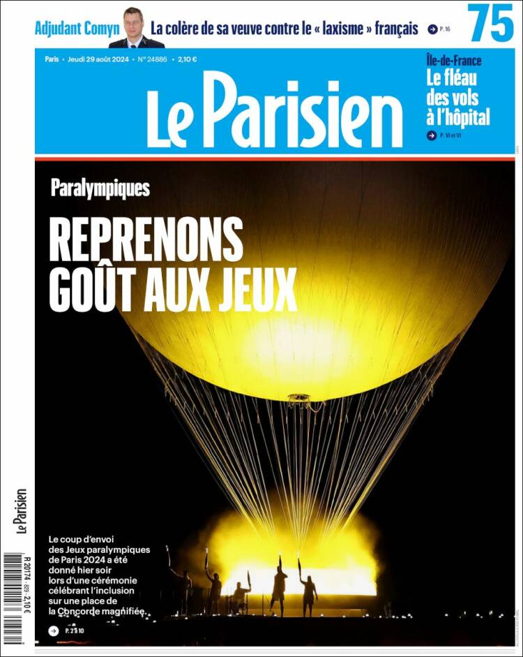 Portada de Le Parisien (Francia)