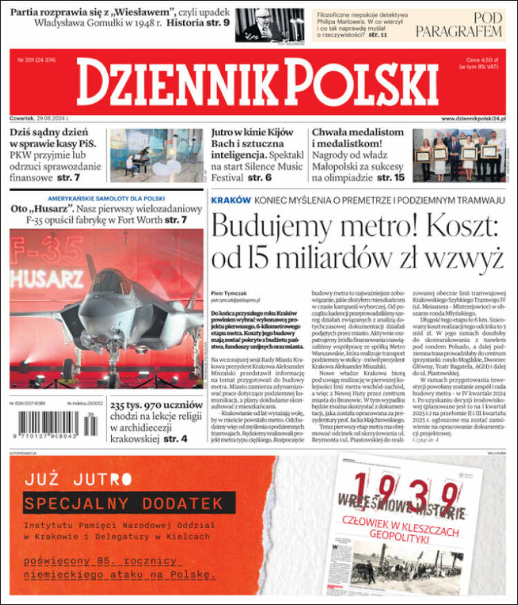 Portada de Dziennik (Polonia)