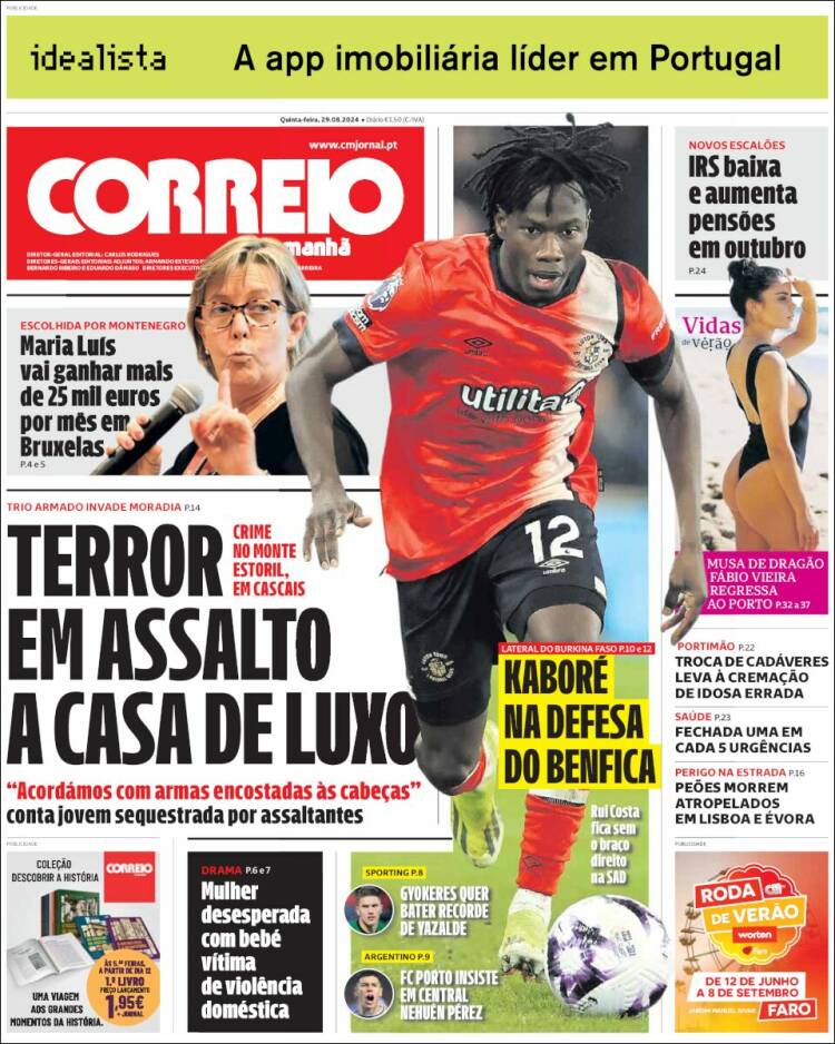 Portada de Correio da Manhã (Portugal)