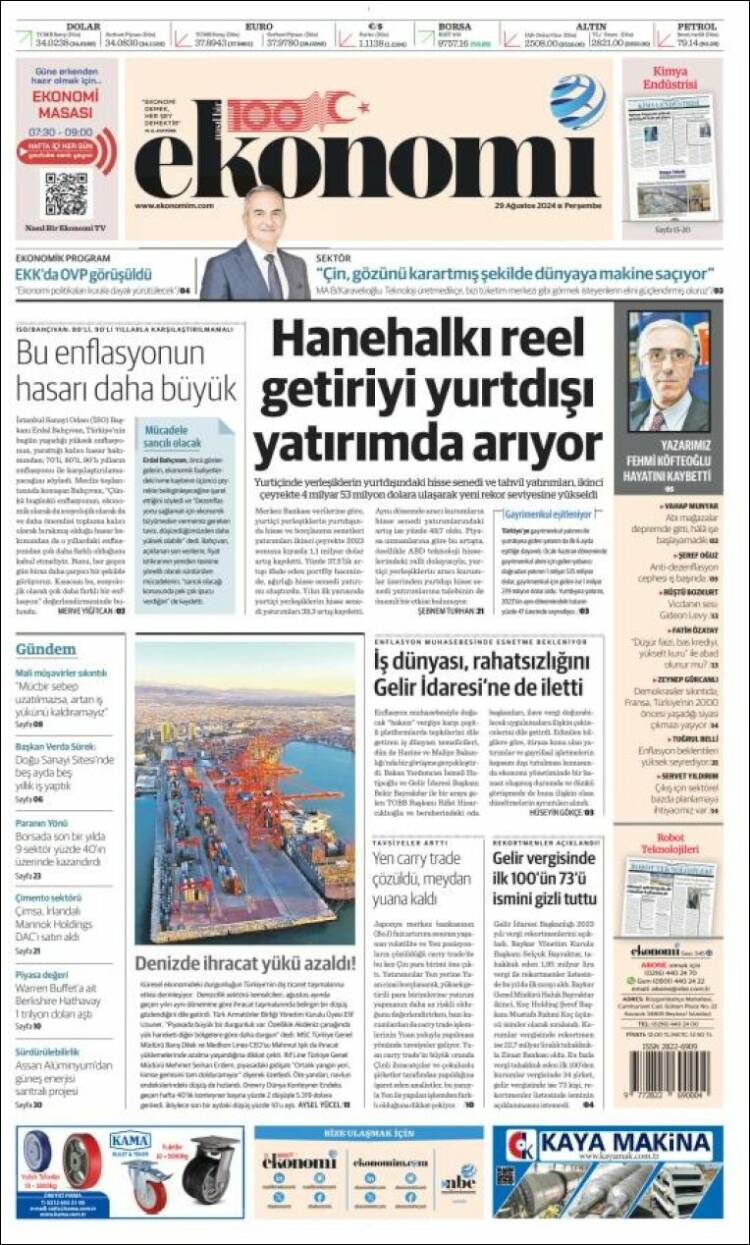 Portada de Dünya (Turqu&iacute;a)