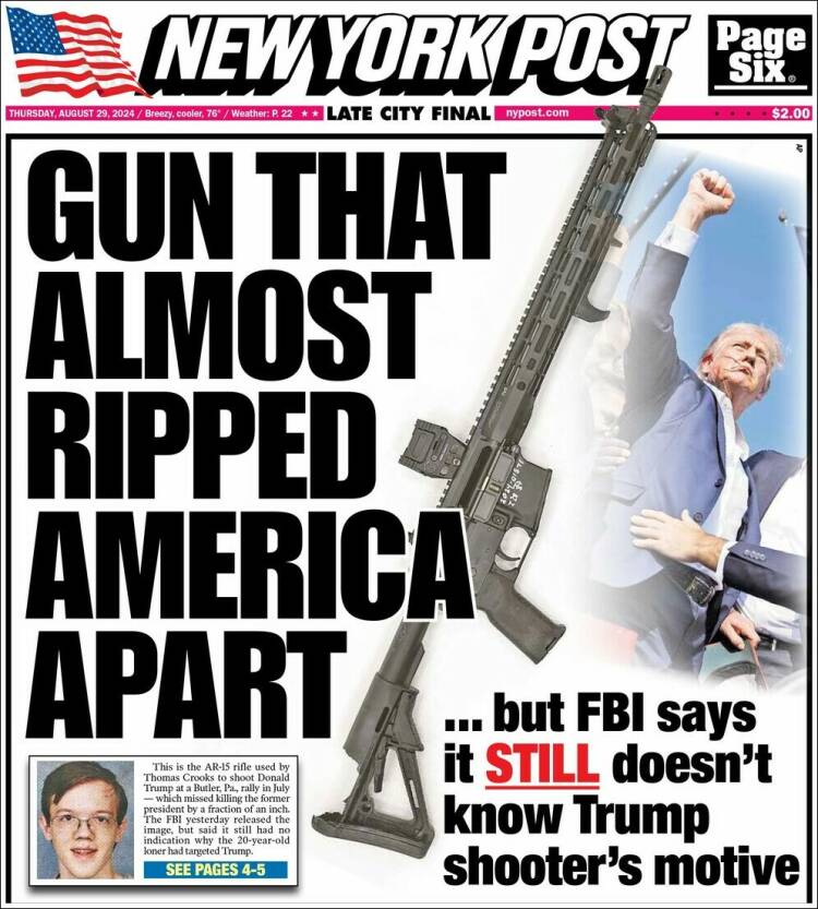 Portada de New York Post (USA)