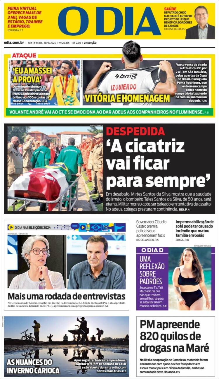 Portada de O Dia (Brasil)