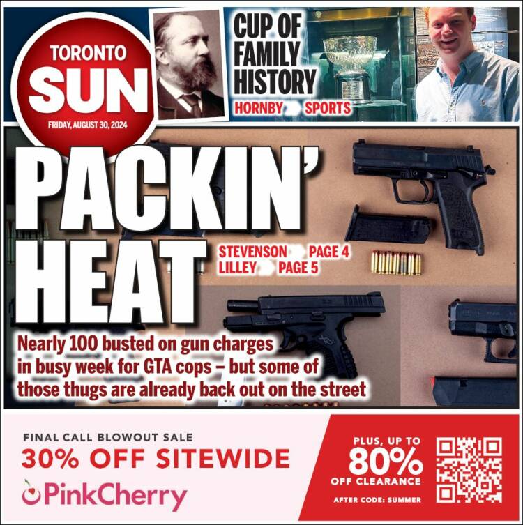 Portada de The Toronto Sun (Canadá)