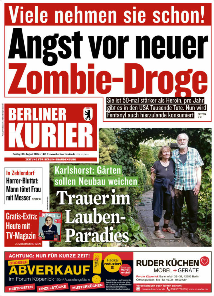Portada de Berliner Kurier - Startseite BK (Alemania)