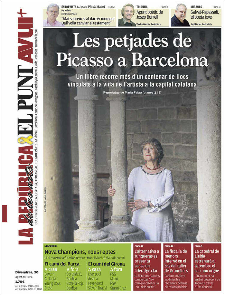 Portada de El Punt Avui (España)