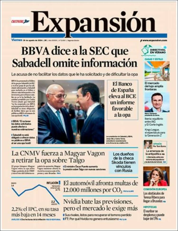 Portada de Expansión (Espa&ntilde;a)