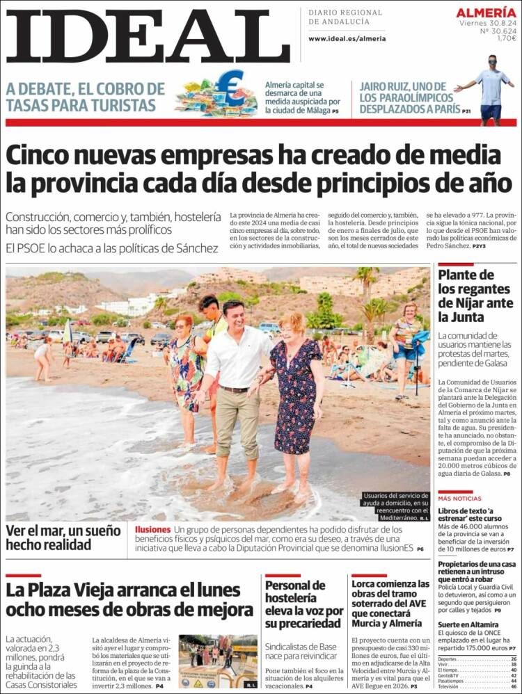 Portada de Ideal Almeria (España)