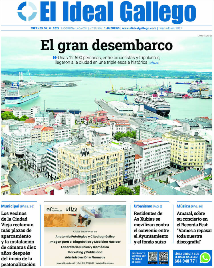 Portada de El Ideal Gallego (España)