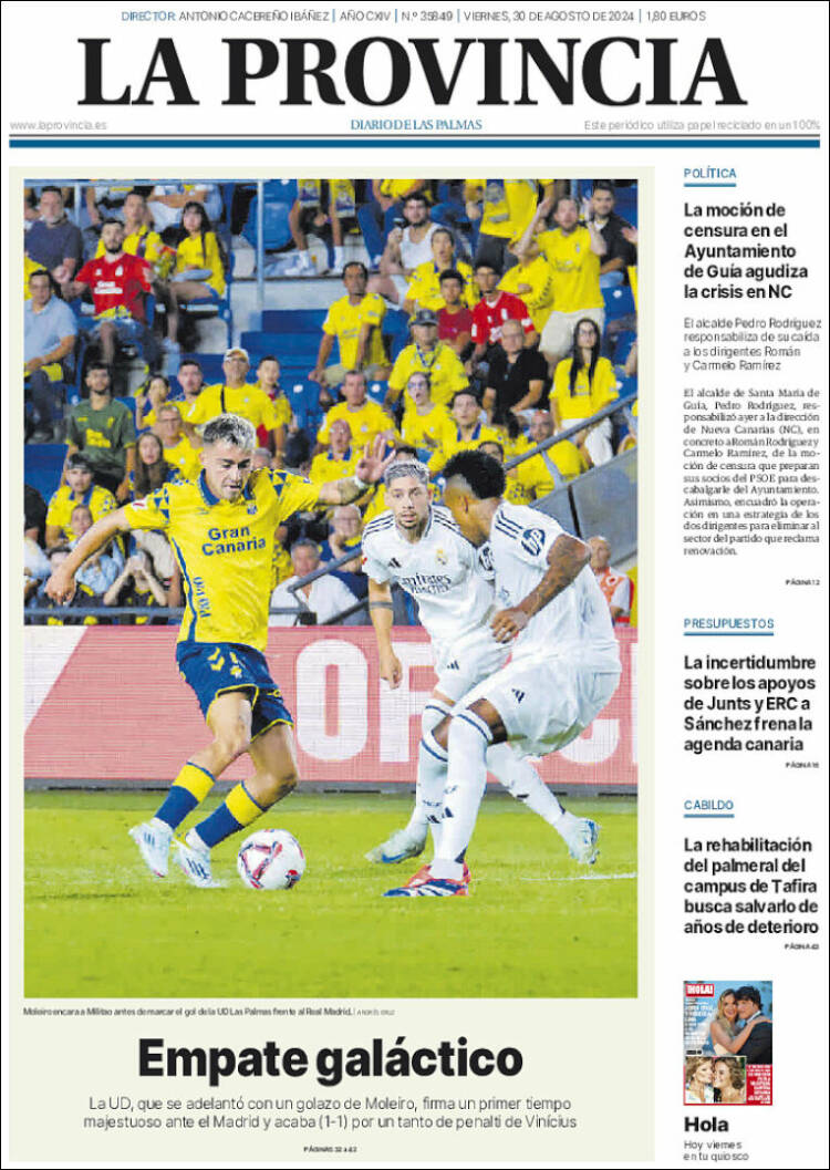 Portada de La Provincia (España)