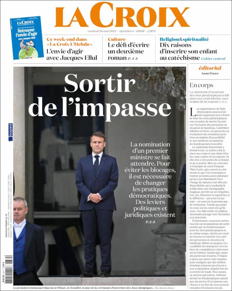 Portada de La Croix (Francia)