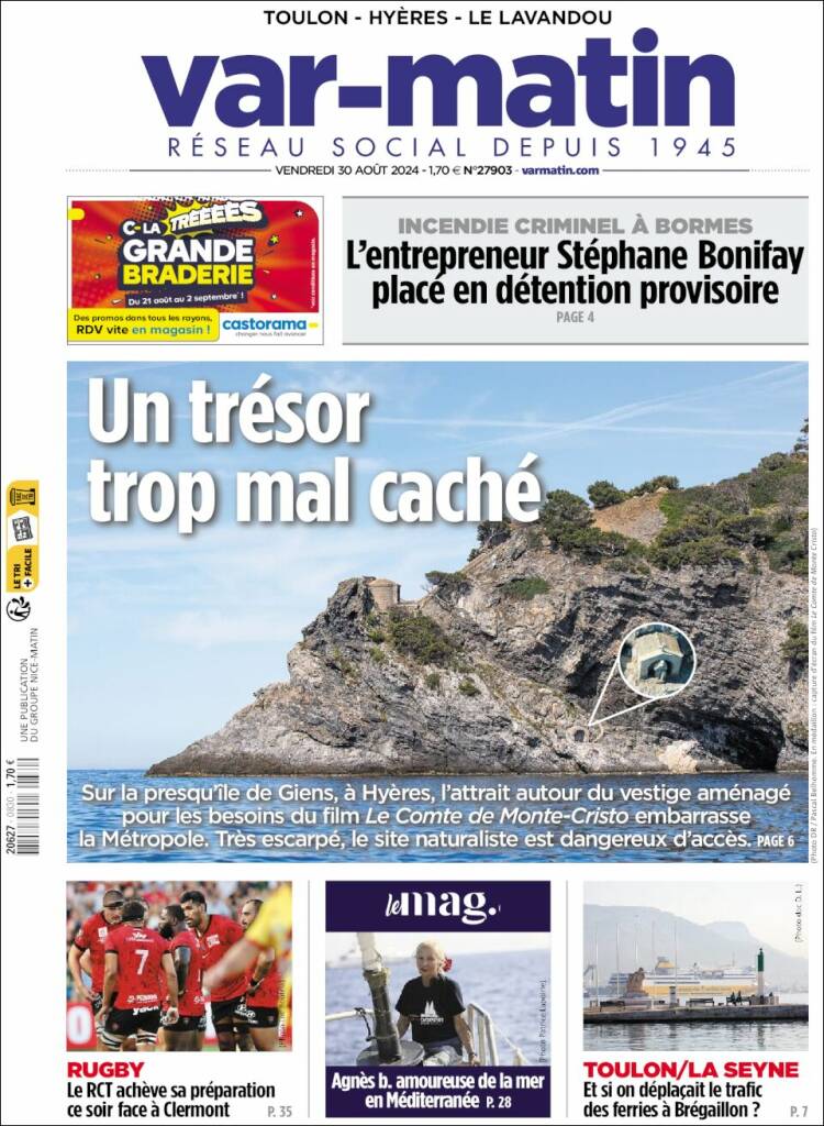 Portada de Var-Matin (Francia)