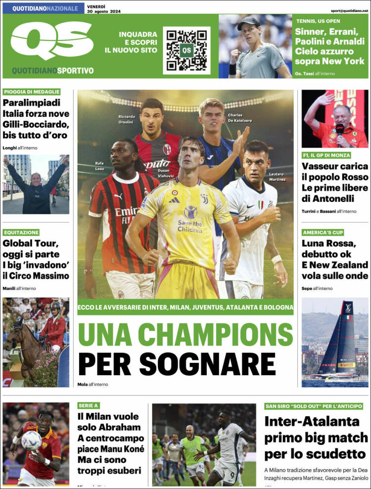 Portada de Quotidiano Sportivo (Italia)