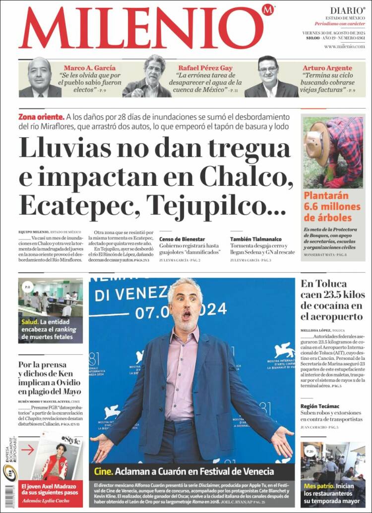 Portada de Milenio - Estado de México (M&eacute;xico)