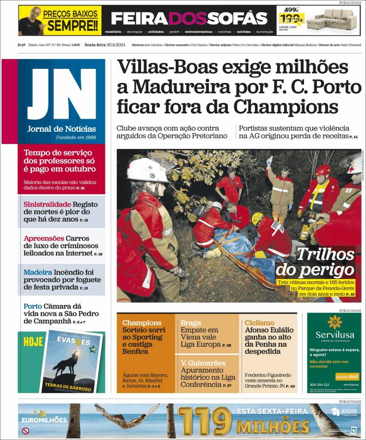 Portada de Jornal de Notícias (Portugal)