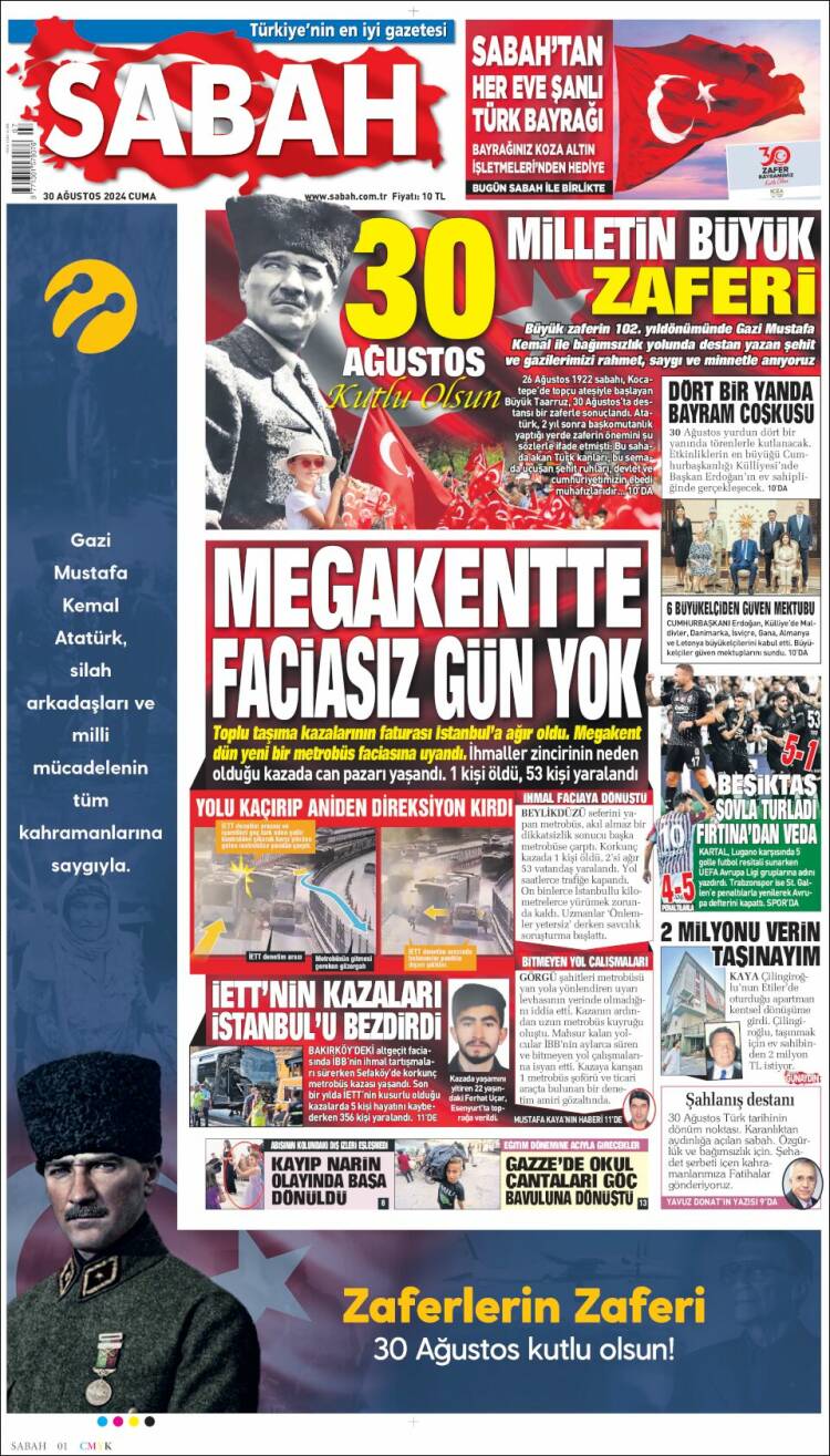 Portada de Sabah (Turqu&iacute;a)