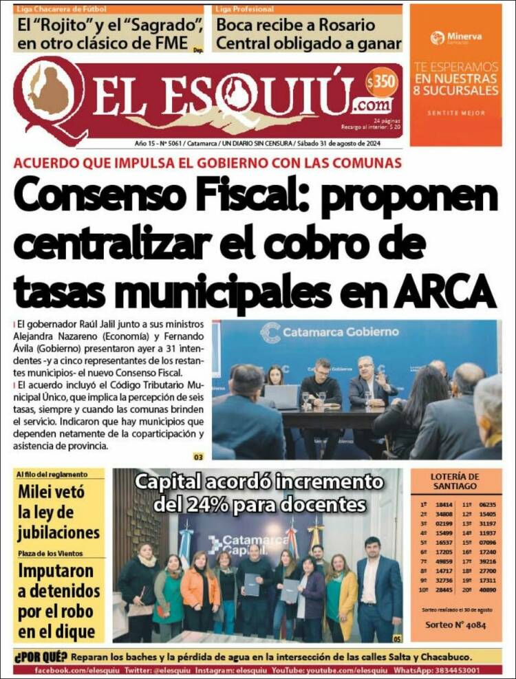 Portada de El Esquiu (Argentina)