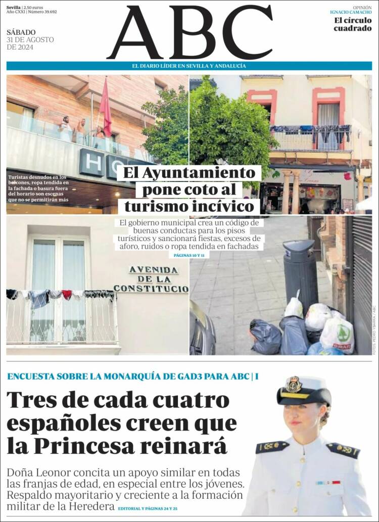 Portada de ABC - Sevilla (España)