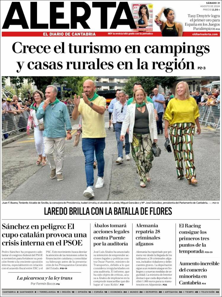Portada de Alerta - El Diario de Cantabria (España)