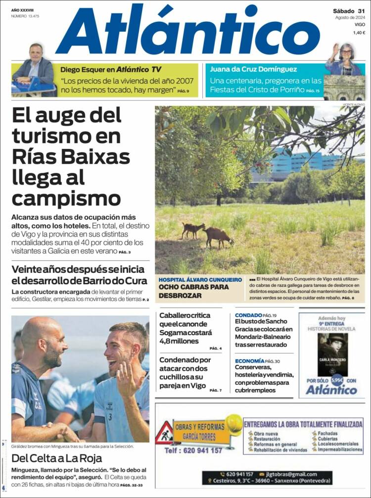 Portada de Atlántico Diario (España)