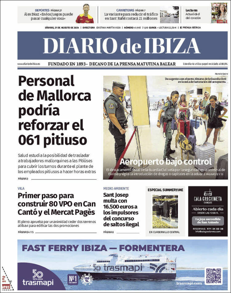 Portada de Diario de Ibiza (España)