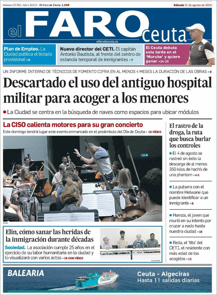 Portada de El Faro de Ceuta (España)