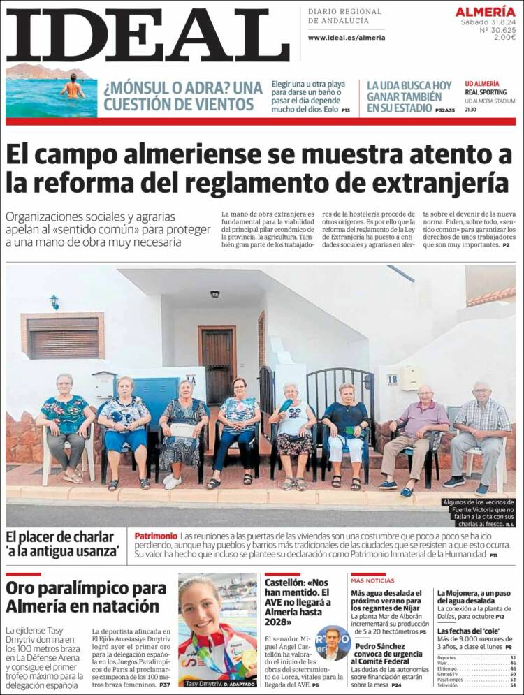 Portada de Ideal Almeria (España)