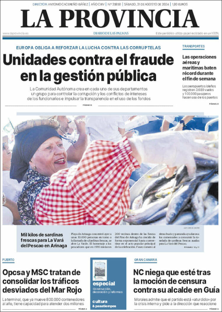 Portada de La Provincia (España)