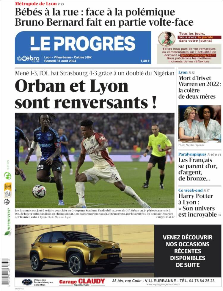 Portada de Progres de Fecamp (Francia)