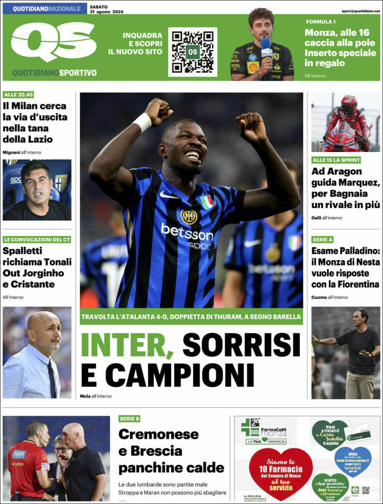 Portada de Quotidiano Sportivo (Italia)