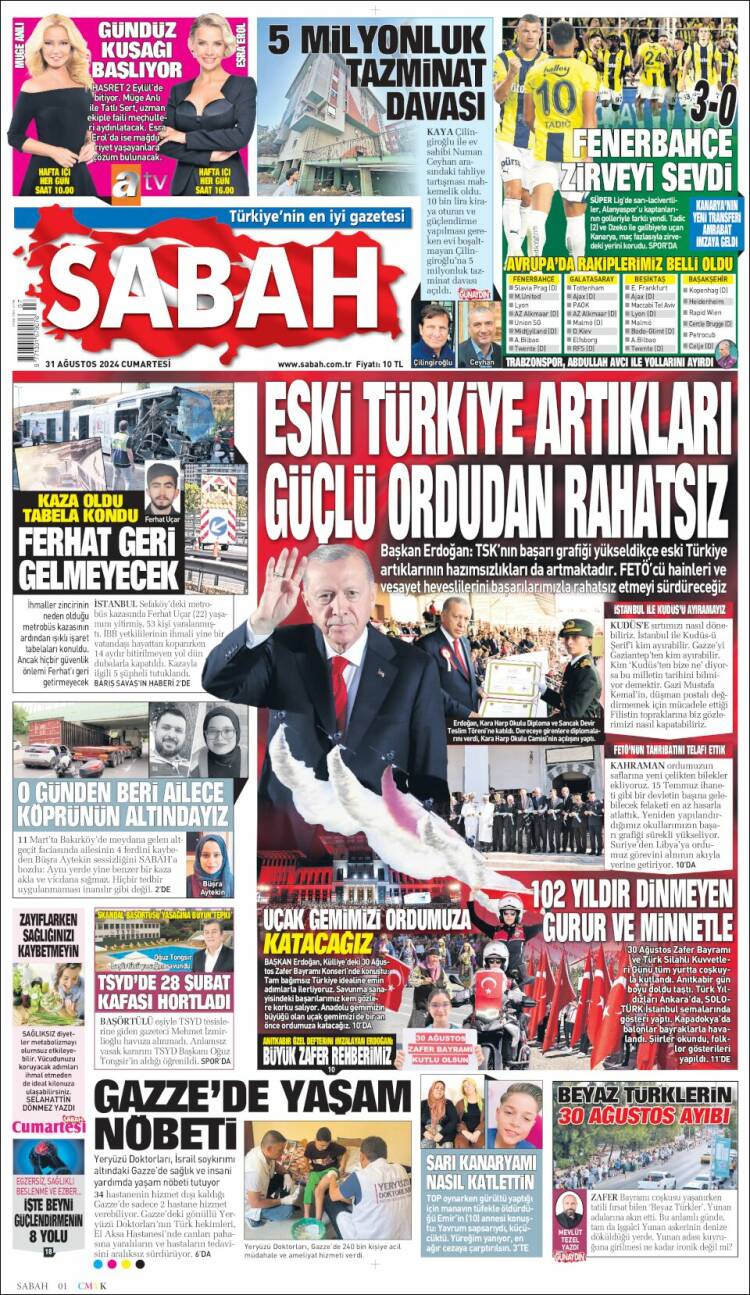 Portada de Sabah (Turqu&iacute;a)