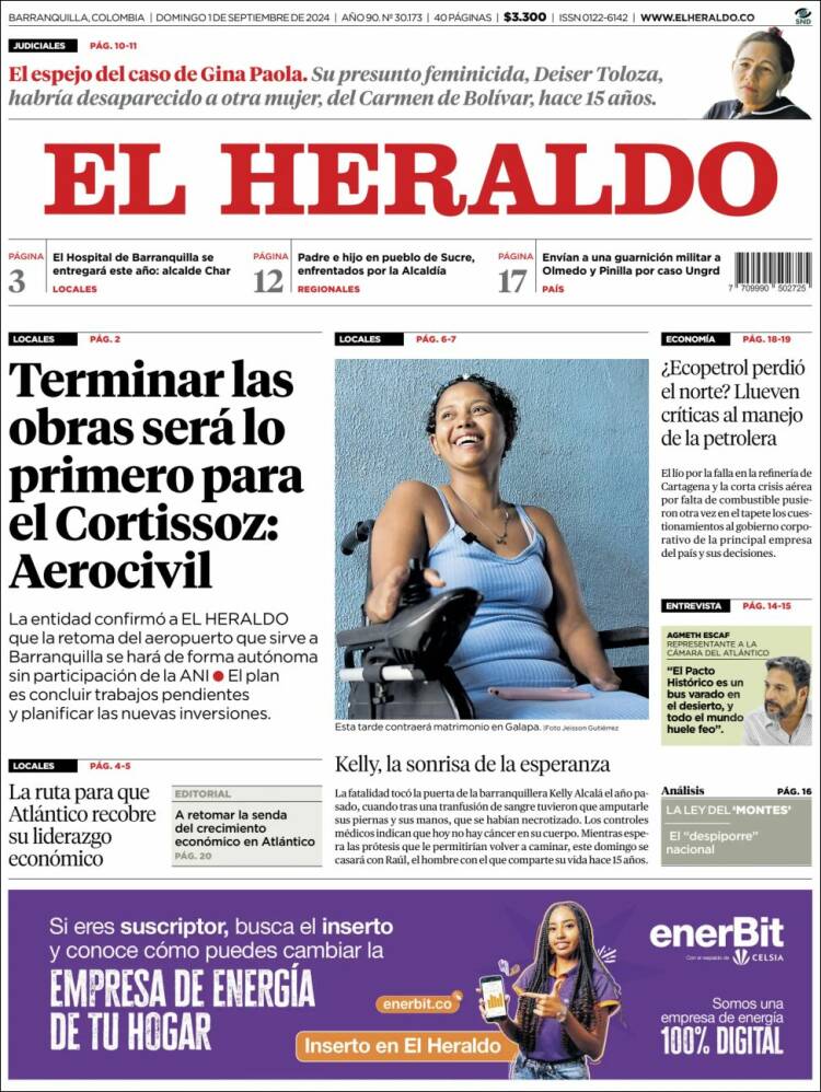 Portada de El Heraldo (Colombia)