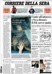 Portada de Corriere della Sera (Italia)