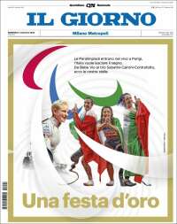 Portada de Il Giorno (Italia)