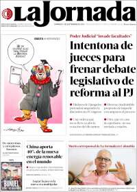 Portada de La Jornada (México)
