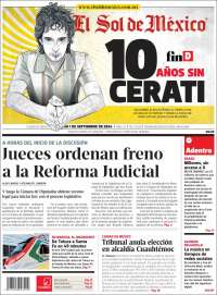 Portada de El Sol de México (México)
